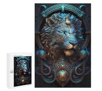 1000 PCS Rompecabezas para Adolescentes Mystical Cosmic Blue Lion Rompecabezas para Adultos Juegos Familiares Mejora La Memoria Regalos para Amigos Y Familiares 1000 PCS