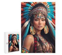 1000 PCS Rompecabezas para Adolescentes Native American Headdress Art Rompecabezas para Adultos Juguetes Antiestrés Regalo De Cumpleaños Regalo De Cumpleaños, Regalos, 1000 PCS