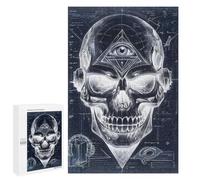 1000 PCS Rompecabezas para Adolescentes Negative Minds Eye Skull Rompecabezas para Adultos Juegos Familiares Mejora La Memoria Regalos para Amigos Y Familiares 1000 PCS