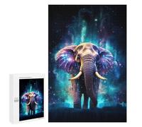 1000 PCS Rompecabezas para Adolescentes Neon Elephant Nebulae Rompecabezas para Adultos Juegos Familiares Desafío Difícil Ayuda A Ejercitar El Cerebro 1000 PCS