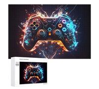 1000 PCS Rompecabezas para Adolescentes Neon Gaming Controller Artwork -4 Rompecabezas para Adultos Juguetes Antiestrés Regalo De Cumpleaños Regalo De Cumpleaños, Regalos, 1000 PCS