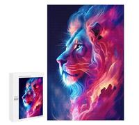 1000 PCS Rompecabezas para Adolescentes Neon Lion Profile Rompecabezas para Adultos Juegos Familiares Regalo De Cumpleaños Diversión En Casa Actividades, 1000 PCS