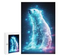 1000 PCS Rompecabezas para Adolescentes Neon Polar Bear Nebulae Rompecabezas para Adultos Juegos Familiares Desafío Difícil Ayuda A Ejercitar El Cerebro 1000 PCS