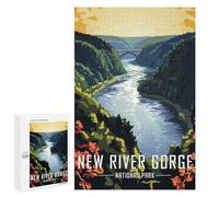 1000 PCS Rompecabezas para Adolescentes New River Gorge National Park Rompecabezas para Adultos Juegos De Relajación Decoración De Pared Ayuda A Ejercitar El Cerebro 1000 PCS