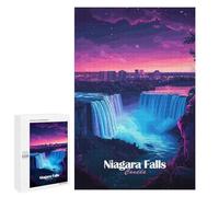 1000 PCS Rompecabezas para Adolescentes Niagara Falls Night View Juegos Familiares De Rompecabezas para Adultos Que Mejoran La Memoria Ayudan A Ejercitar El Cerebro 1000 PCS