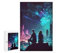 1000 PCS Rompecabezas para Adolescentes Nightfall Nexus City Rompecabezas para Adultos Juegos Familiares Mejora La Memoria Regalos para Amigos Y Familiares 1000 PCS