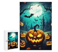 1000 PCS Rompecabezas para Adolescentes Nightmare Spooky Pumpkins Rompecabezas Juegos Relajantes Desafío Difícil Desafiante De Completar 1000 PCS