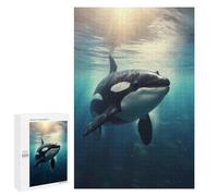 1000 PCS Rompecabezas para Adolescentes Orca 3 Rompecabezas para Adultos Juego Práctico Difícil Interacción Entre Padres E Hijos 1000 PCS
