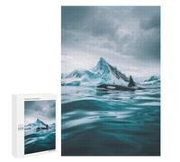 1000 PCS Rompecabezas para Adolescentes Orca and Iceberg Majesty Rompecabezas para Adultos Juego Práctico Difícil Interacción Entre Padres E Hijos 1000 PCS