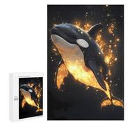 1000 PCS Rompecabezas para Adolescentes Orca in Golden Light Rompecabezas para Adultos Juegos Familiares Desafío Difícil Ayuda A Ejercitar El Cerebro 1000 PCS