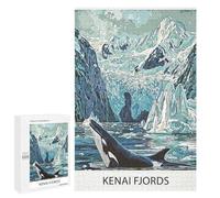 1000 PCS Rompecabezas para Adolescentes Orca in Kenai Fjords Rompecabezas para Adultos Juegos Divertidos Regalo De Cumpleaños Cumpleaños Y Navidad 1000 PCS