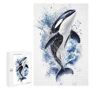 1000 PCS Rompecabezas para Adolescentes Orca - Killer Whale Rompecabezas para Adultos Regalos De Cumpleaños Juego Familiar Apto para Personas De 14 Años En Adelante 1000 PCS