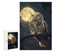 1000 PCS Rompecabezas para Adolescentes Owl Under Full Moon Rompecabezas para Adultos Juguetes Antiestrés Desafío Difícil Cumpleaños