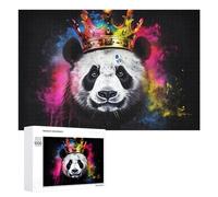 1000 PCS Rompecabezas para Adolescentes Panda King Colorful Majesty Rompecabezas para Adultos Juego De Ingenio Regalos para Mujeres Cumpleaños Y Navidad 1000 PCS