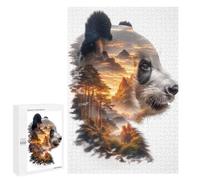 1000 PCS Rompecabezas para Adolescentes Panda Mountain Sunset Rompecabezas para Adultos Juego Práctico Difícil Interacción Entre Padres E Hijos 1000 PCS
