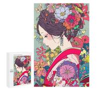 1000 PCS Rompecabezas para Adolescentes Pastel Kimono Girl Japan Rompecabezas para Adultos Juegos Familiares Mejora La Memoria Regalos para Amigos Y Familiares 1000 PCS