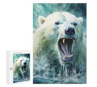 1000 PCS Rompecabezas para Adolescentes Polar Bear Watercolor Rompecabezas para Adultos Juegos Familiares Desafío Difícil Ayuda A Ejercitar El Cerebro 1000 PCS