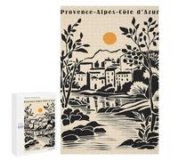 1000 PCS Rompecabezas para Adolescentes Provence-Alpes-Côte DAzur Illustration Rompecabezas para Adolescentes para Mejorar La Memoria Cada Pieza Es Única - Regalos Y Cumpleaños Únicos 1000 PCS