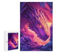 1000 PCS Rompecabezas para Adolescentes Purple Dragon in Cave Rompecabezas para Adultos Juego Práctico Ensamblaje De Patrones Cumpleaños Y Navidad 1000 PCS