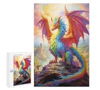 1000 PCS Rompecabezas para Adolescentes Rainbow Dragon Majesty Rompecabezas para Adultos Juguetes Antiestrés Regalo De Cumpleaños Regalo De Cumpleaños, Regalos, 1000 PCS