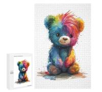 1000 PCS Rompecabezas para Adolescentes Rainbow Teddy Bear Juegos Familiares De Rompecabezas para Adultos Que Mejoran La Memoria Ayudan A Ejercitar El Cerebro 1000 PCS