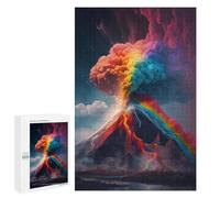 1000 PCS Rompecabezas para Adolescentes Rainbow Volcano Eruption Rompecabezas para Adultos Juegos Familiares Desafío Difícil Ayuda A Ejercitar El Cerebro 1000 PCS