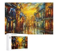 1000 PCS Rompecabezas para Adolescentes Rainy Street Reflections Rompecabezas para Adolescentes Juguetes Antiestrés Vacaciones En Casa Matar El Tiempo Desafío Educativo 1000 PCS