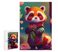 1000 PCS Rompecabezas para Adolescentes Red Panda Rompecabezas para Adultos Juguetes Antiestrés Desafío Difícil Cumpleaños
