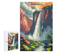 1000 PCS Rompecabezas para Adolescentes Rompecabezas Angel Falls Majesty Rompecabezas para Adultos Juegos Relajantes Mejoran La Memoria para Cumpleaños, Navidad 1000 PCS