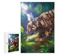 1000 PCS Rompecabezas para Adolescentes Rompecabezas Clouded Leopard in Jungle Rompecabezas para Adultos Juegos Relajantes Mejoran La Memoria para Cumpleaños, Navidad 1000 PCS