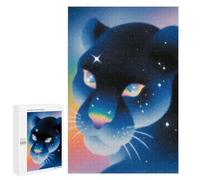 1000 PCS Rompecabezas para Adolescentes Rompecabezas Cosmic Panther Portrait Rompecabezas para Adultos Juegos Relajantes Mejoran La Memoria para Cumpleaños, Navidad 1000 PCS