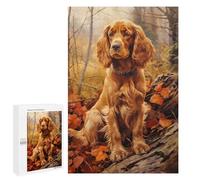 1000 PCS Rompecabezas para Adolescentes Rompecabezas English Cocker Spaniel in Autumn Forest Rompecabezas para Adultos Juegos Relajantes Mejoran La Memoria para Cumpleaños, Navidad 1000 PCS