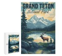 1000 PCS Rompecabezas para Adolescentes Rompecabezas Grand Teton National Park Juego Práctico De Rompecabezas para Mejorar La Memoria para Cumpleaños, Navidad 1000 PCS