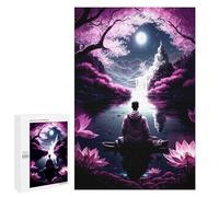 1000 PCS Rompecabezas para Adolescentes Rompecabezas Meditating Monk Rompecabezas para Adultos Juegos Relajantes Mejoran La Memoria para Cumpleaños, Navidad 1000 PCS