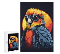 1000 PCS Rompecabezas para Adolescentes Rompecabezas Retro Parrot in Sunglasses Rompecabezas para Adultos Juegos Relajantes Mejoran La Memoria para Cumpleaños, Navidad 1000 PCS