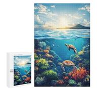 1000 PCS Rompecabezas para Adolescentes Rompecabezas Sea Turtles and Coral Reef Rompecabezas para Adultos Juegos Relajantes Mejoran La Memoria para Cumpleaños, Navidad 1000 PCS