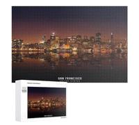 1000 PCS Rompecabezas para Adolescentes San Francisco Nightscape Reflections Rompecabezas para Adultos Juegos Familiares Regalo De Cumpleaños Diversión En Casa Actividades, 1000 PCS