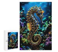 1000 PCS Rompecabezas para Adolescentes Seahorse in Coral Reef Rompecabezas para Adultos Juguetes Antiestrés Desafío Difícil Cumpleaños