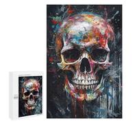 1000 PCS Rompecabezas para Adolescentes Skull Head 2 Rompecabezas para Adultos Juegos Relajantes Que Mejoran La Memoria Actividades Divertidas En Casa 1000 PCS