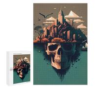 1000 PCS Rompecabezas para Adolescentes Skull Island City of Shadows Rompecabezas para Adultos Juegos Familiares Desafío Difícil Ayuda A Ejercitar El Cerebro 1000 PCS