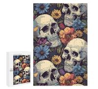 1000 PCS Rompecabezas para Adolescentes Skulls and Roses Rompecabezas para Adultos Juegos Divertidos Regalo De Cumpleaños Cumpleaños Y Navidad 1000 PCS