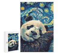1000 PCS Rompecabezas para Adolescentes Sleeping Panda in Starry Night Style Juegos Familiares De Rompecabezas para Adultos Que Mejoran La Memoria Ayudan A Ejercitar El Cerebro 1000 PCS