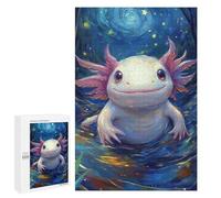 1000 PCS Rompecabezas para Adolescentes Smiling Axolotl in Water Rompecabezas para Adultos Juego Práctico Difícil Interacción Entre Padres E Hijos 1000 PCS
