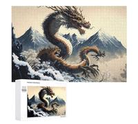 1000 PCS Rompecabezas para Adolescentes Snow-Covered Mountain Dragon Rompecabezas para Adultos Juguetes Antiestrés Regalo De Cumpleaños Regalo De Cumpleaños, Regalos, 1000 PCS