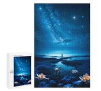 1000 PCS Rompecabezas para Adolescentes Starry Night Serenity Rompecabezas para Adultos Juegos Familiares Desafío Difícil Ayuda A Ejercitar El Cerebro 1000 PCS