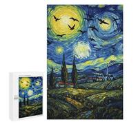 1000 PCS Rompecabezas para Adolescentes Starry Night with Birds Rompecabezas para Adultos Juegos Divertidos Regalo De Cumpleaños Cumpleaños Y Navidad 1000 PCS