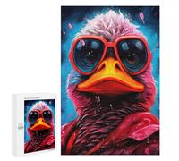 1000 PCS Rompecabezas para Adolescentes Stylish Duck in Sunglasses Rompecabezas para Adolescentes Juguetes Antiestrés Vacaciones En Casa Matar El Tiempo Desafío Educativo 1000 PCS