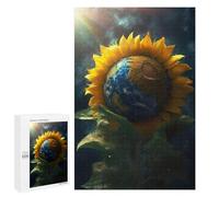 1000 PCS Rompecabezas para Adolescentes Sunflower Earth Galaxy Sun Rompecabezas para Adultos Juegos Familiares Mejora La Memoria Regalos para Amigos Y Familiares 1000 PCS