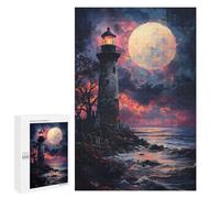 1000 PCS Rompecabezas para Adolescentes Sunset Ocean Lighthouse Juegos Familiares De Rompecabezas para Adultos Que Mejoran La Memoria Ayudan A Ejercitar El Cerebro 1000 PCS