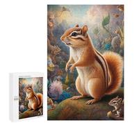 1000 PCS Rompecabezas para Adolescentes Surreal Chipmunk Safari Rompecabezas para Adultos Juegos Relajantes Que Mejoran La Memoria Actividades Divertidas En Casa 1000 PCS